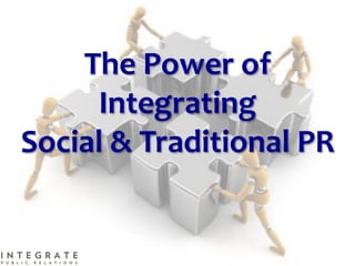 The	
  Power	
  of	
  
      Integrating	
  	
  
Social	
  &	
  Traditional	
  PR	
  
 