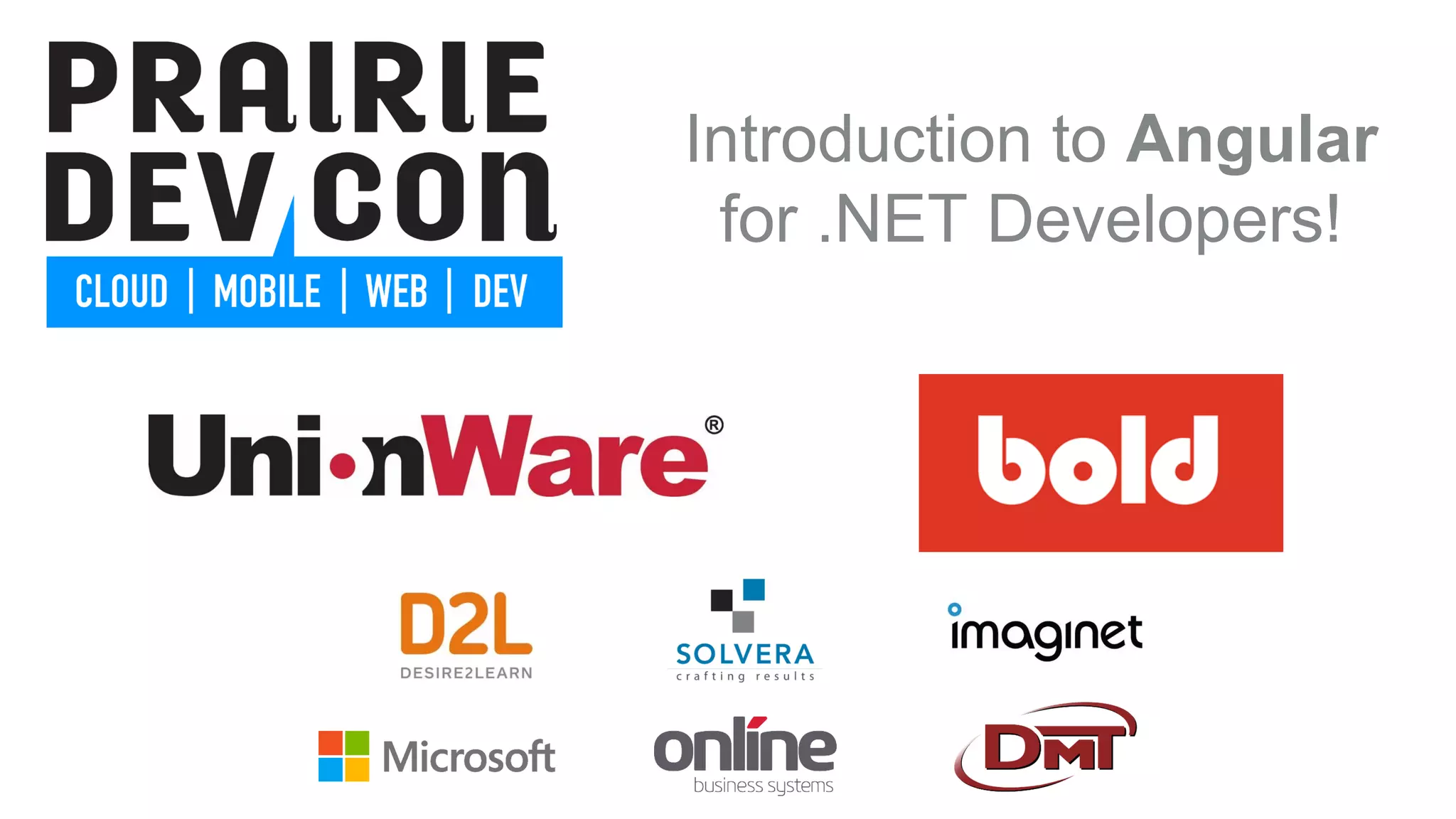Introduction to Angular for .NET Developers! 