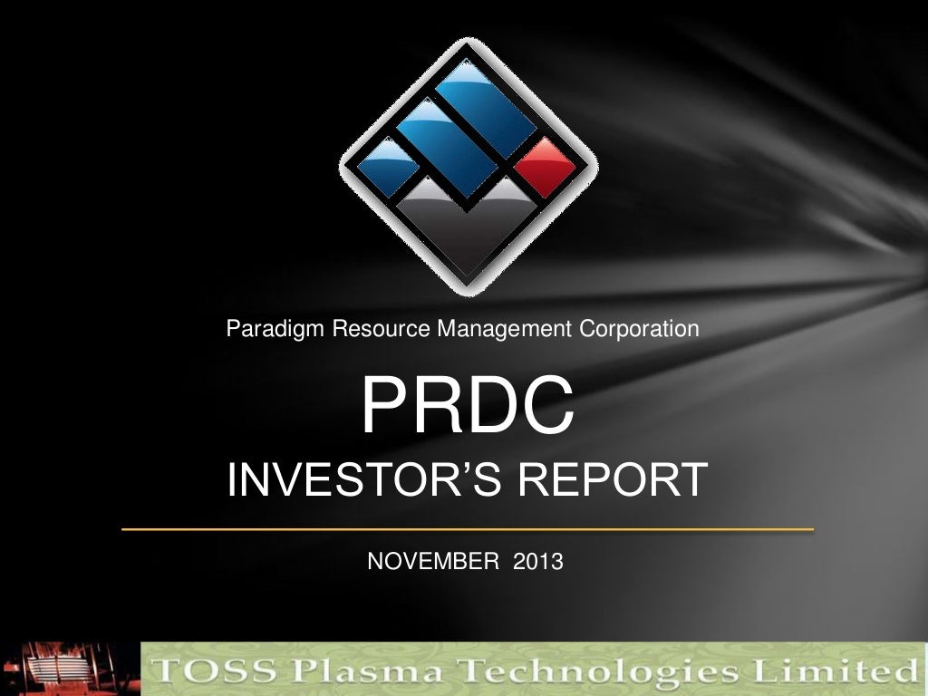 PRDC Paradigm Resource Investment Opportunity