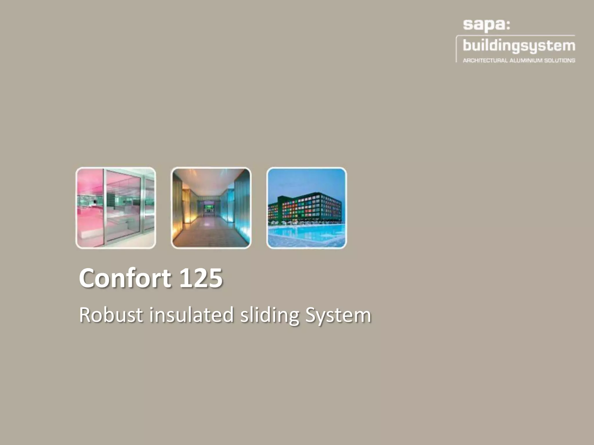 Confort 125 robust insulated aluminium sliding door by Sapa Building ...