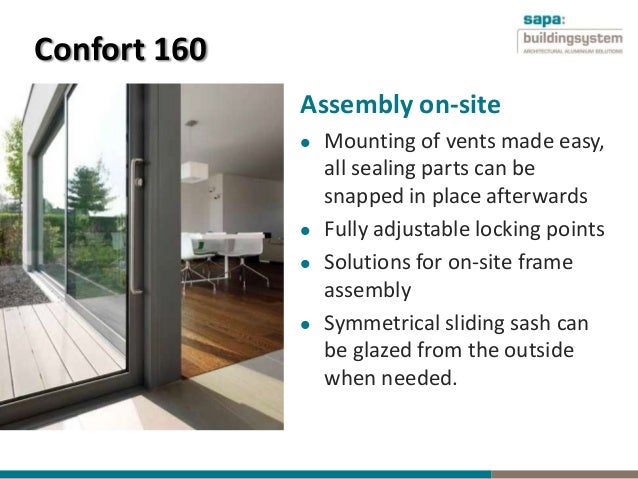 Confort 160 Super Performant Aluminium Sliding Door By Sapa