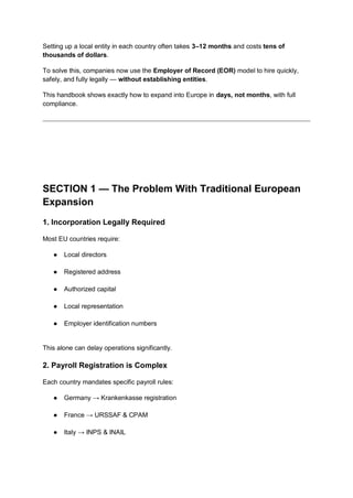 2025 Guide: How to Hire Employees in Europe Without Opening a Local ...
