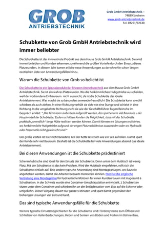 Grob GmbH Antriebstechnik –
74889 Sinsheim
www.grob-antriebstechnik.de
Tel. 07261/92630
 