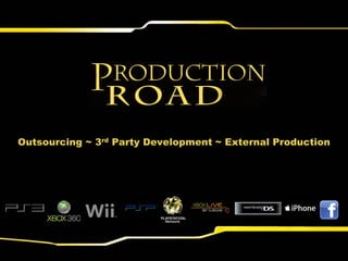Outsourcing ~ 3rd Party Development ~ External Production
 