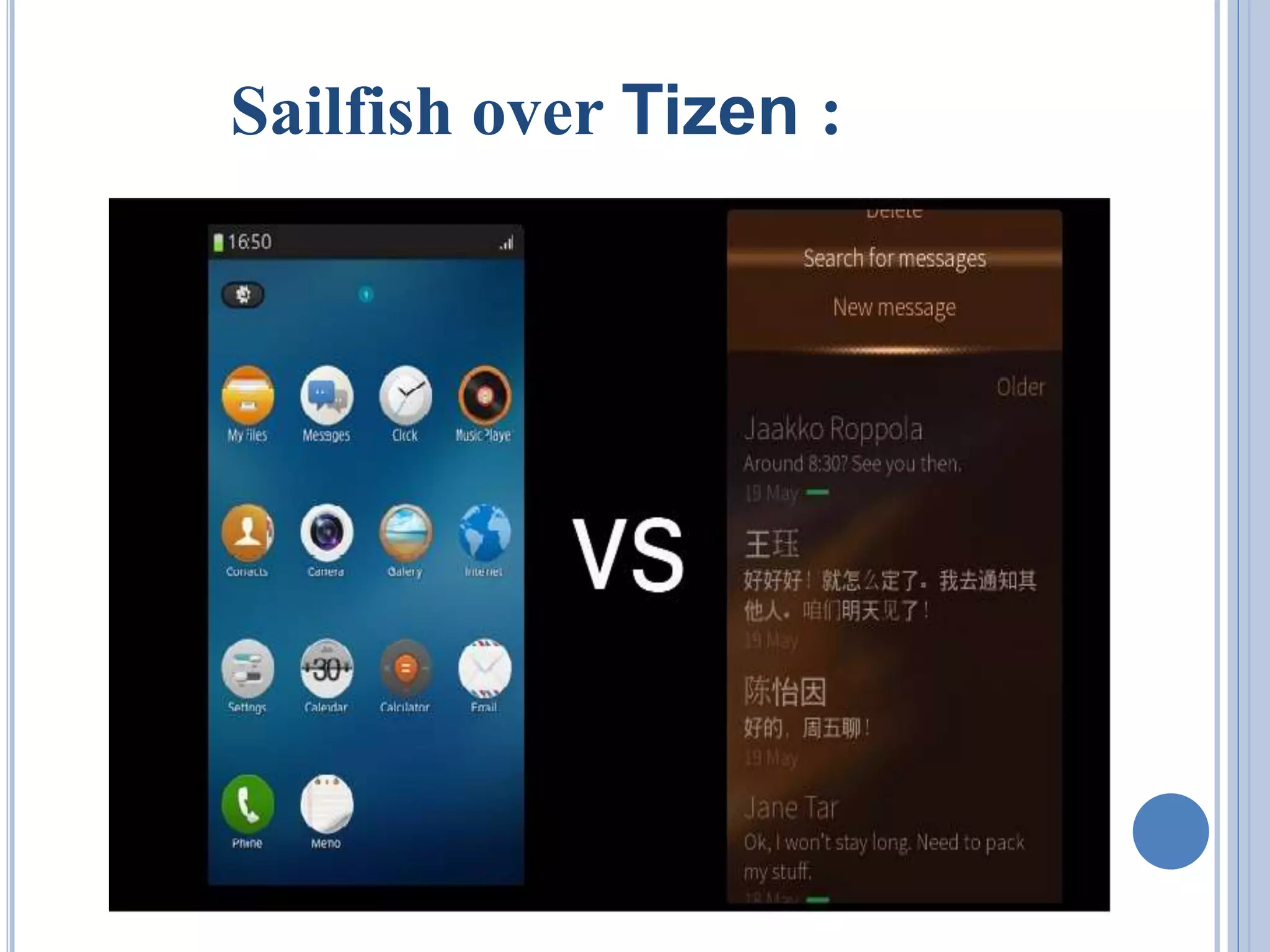 Sailfish over Tizen :
 