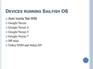 Sailfish operating system for mobile | PPT