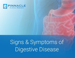 Signs & Symptoms of
Digestive Disease
 
