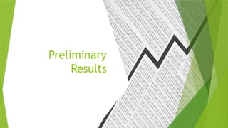 Preliminary
Results
 