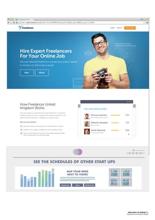 PWW MOCK UP [WIDGET 1]
Management of Schedule | Widget
SEE THE SCHEDULES OF OTHER START UPS
MAP YOUR WEEK
NEXT TO THEIRS
GOOGLE CALL EXPORT TO PDFAPICAL
OTHERS NEAR YOUTOP 10 FREELANCERS
TOP TECH START UP TOP DESIGN START UP
Insecure Employment
 