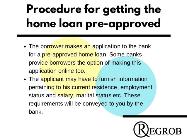 bank pre approval home loan