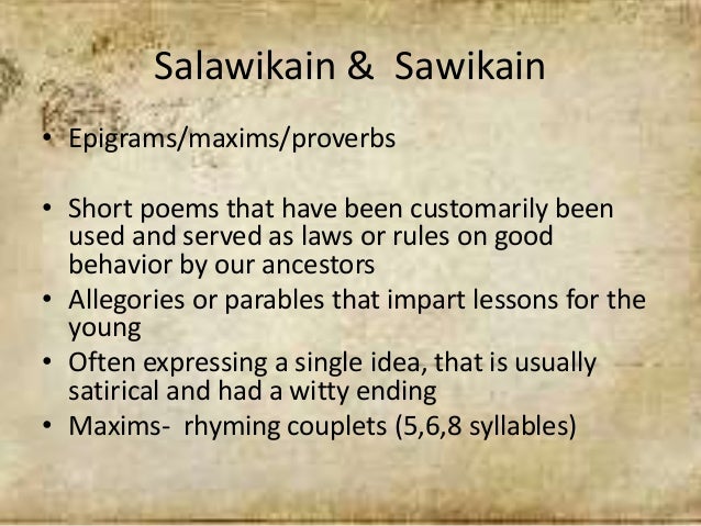5 Example Of Salawikain