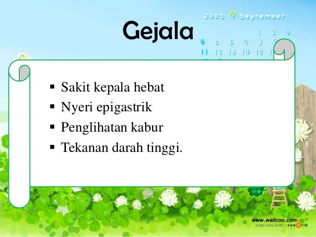 Pre eklamsia/Eklamsia Pada Masa Nifas