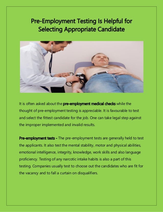 Pre Employment Testing is Helpful for Selecting Appropriate Candidate