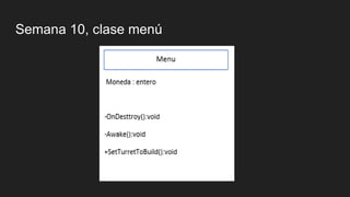 Semana 10, clase menú
 