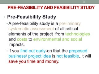 Pre feasibility ,feasibility study and civil engineering ethics | PPTX