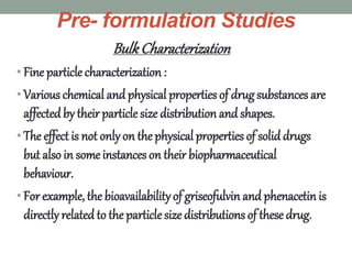 Pre-Formulation Studies | PPTX