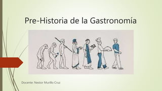 Pre-Historia de la Gastronomía
Docente: Nestor Murillo Cruz
 