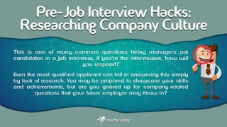 Pre-Job Interview Hacks: Researching Company Culture