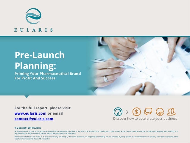 Pre-Launch Planning: Priming Your Pharma Brand For Profit 
