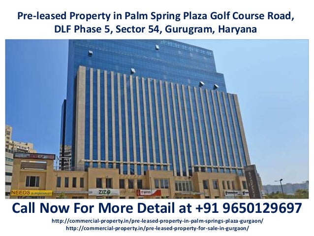 Pre leased property in palm spring plaza golf course road gurgaon Pre leased property in palm spring plaza golf course road gurgaon