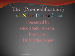 Pre modefication of np | PPTX