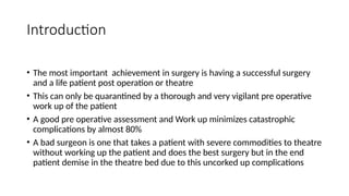 Pre Operative Work Up Pre-operative Managment of Maxillofacial Surgery Patients.pptx