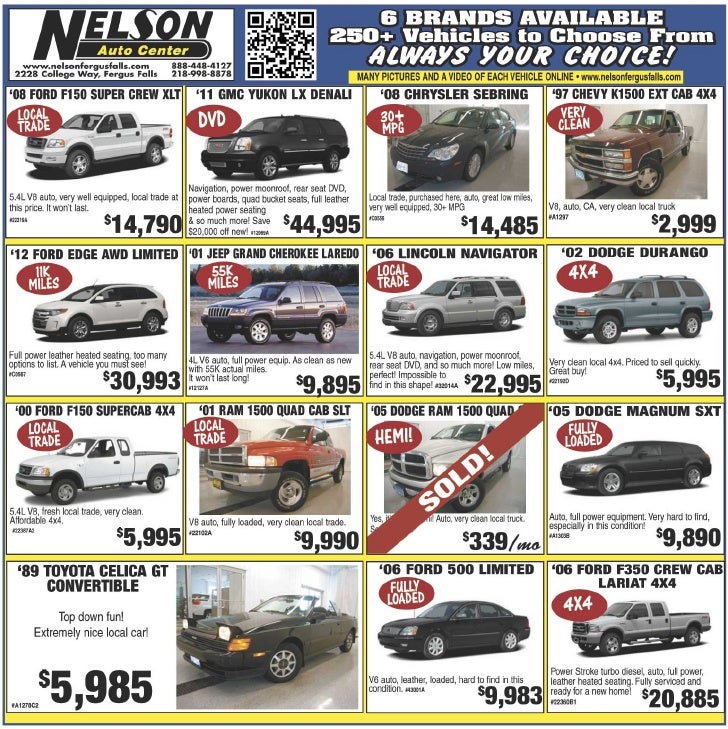 Nelson Auto Center offers an extended variety of used Cars Fargo car