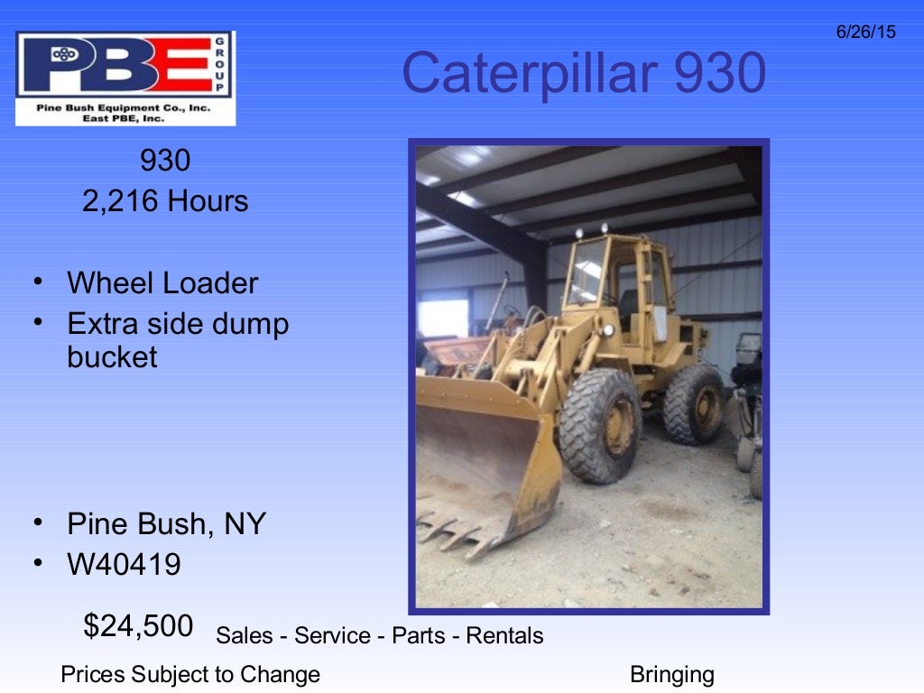 Pine Bush Equipment Pre owned Heavy Equip for sale 62515