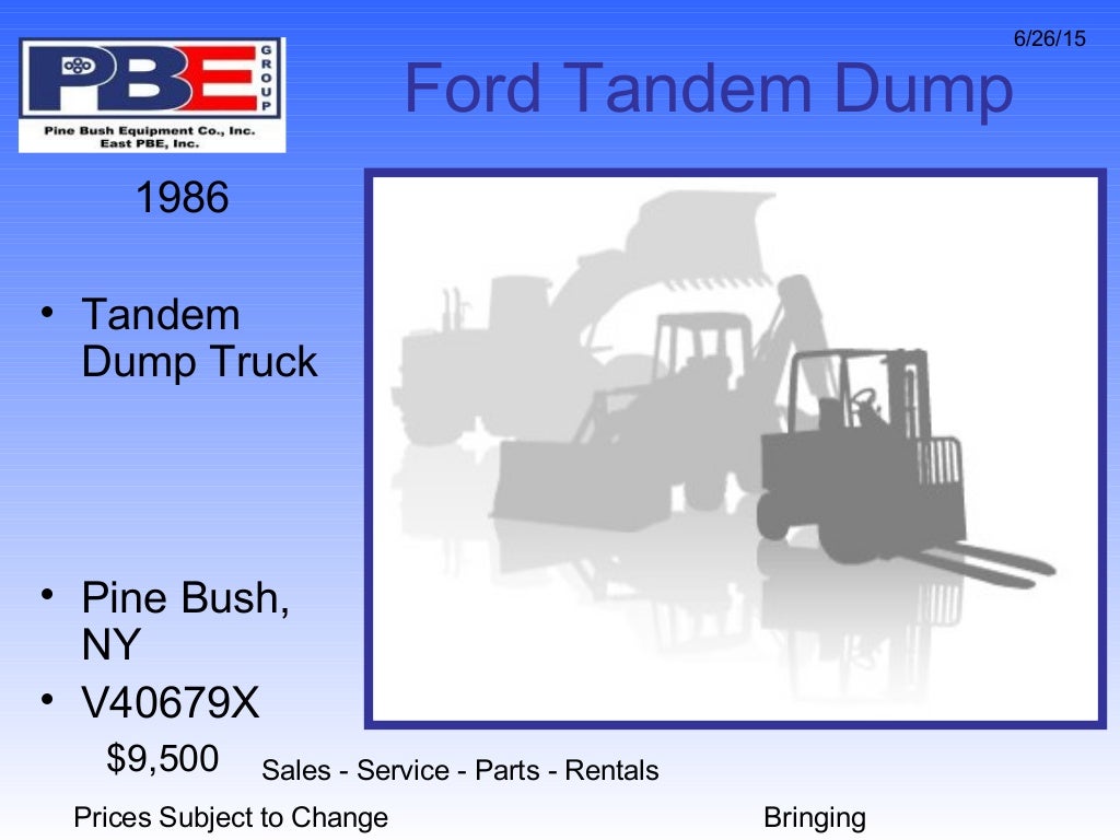 Pine Bush Equipment Pre owned Heavy Equip for sale 62515