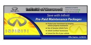 Pre-Paid Maintenance Packages – Infiniti of Norwood MA