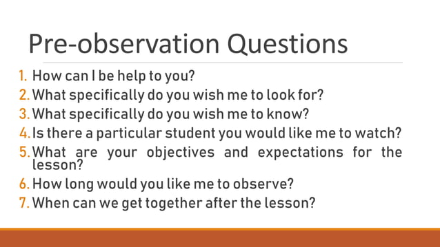 PRE-POST-OBSERVATION-CONFERENCE.pptx | Educational Assessment | Education
