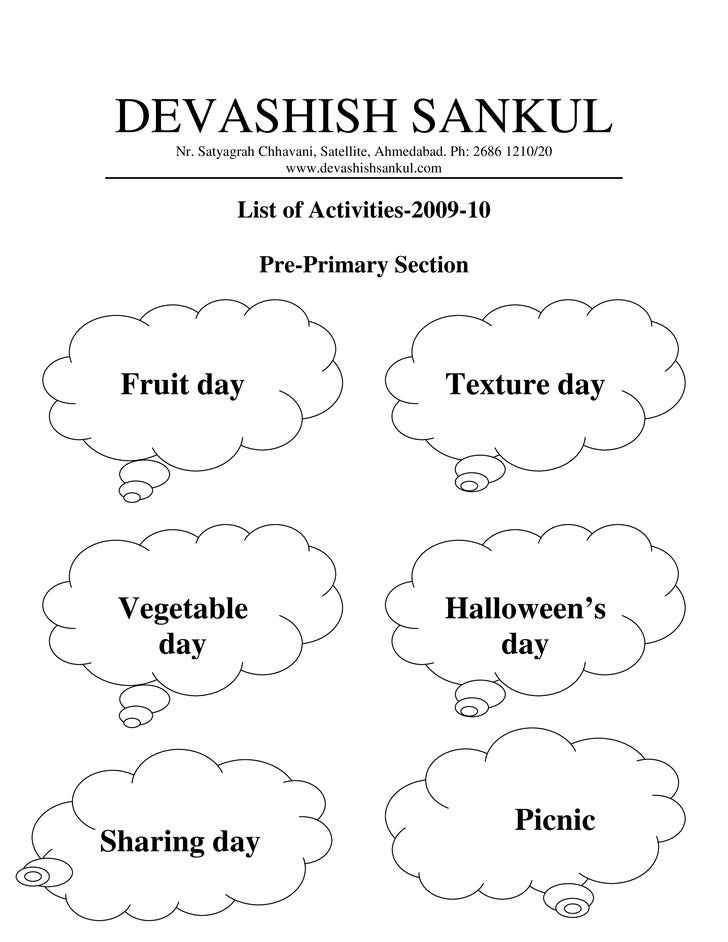 pre-primary-activity-list