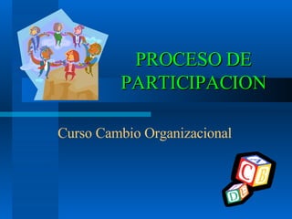 PROCESO DE PARTICIPACION Curso Cambio Organizacional 