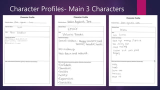 Character Profiles- Main 3 Characters
 
