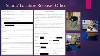 Scout/ Location Release- Office
 