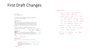 First Draft Changes
 