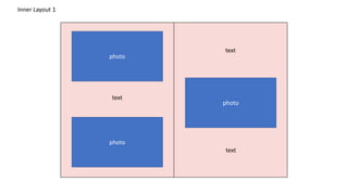 photo
Inner Layout 1
photo
text
photo
text
text
 