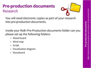 Scripts Pre Production Document Pre production documents | PPTX