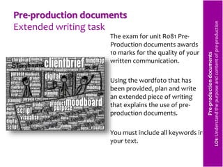 Scripts Pre Production Document Pre production documents | PPTX