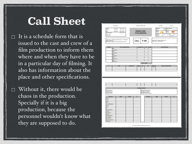 Pre-production documents | PPT