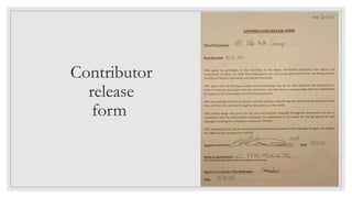 Contributor
release
form
 