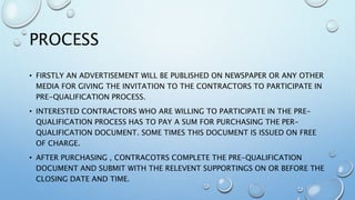 Pre qualification | PPTX