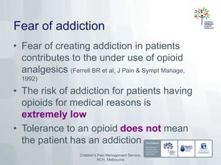 Pre-read about opioid analgesia 2006.ppt