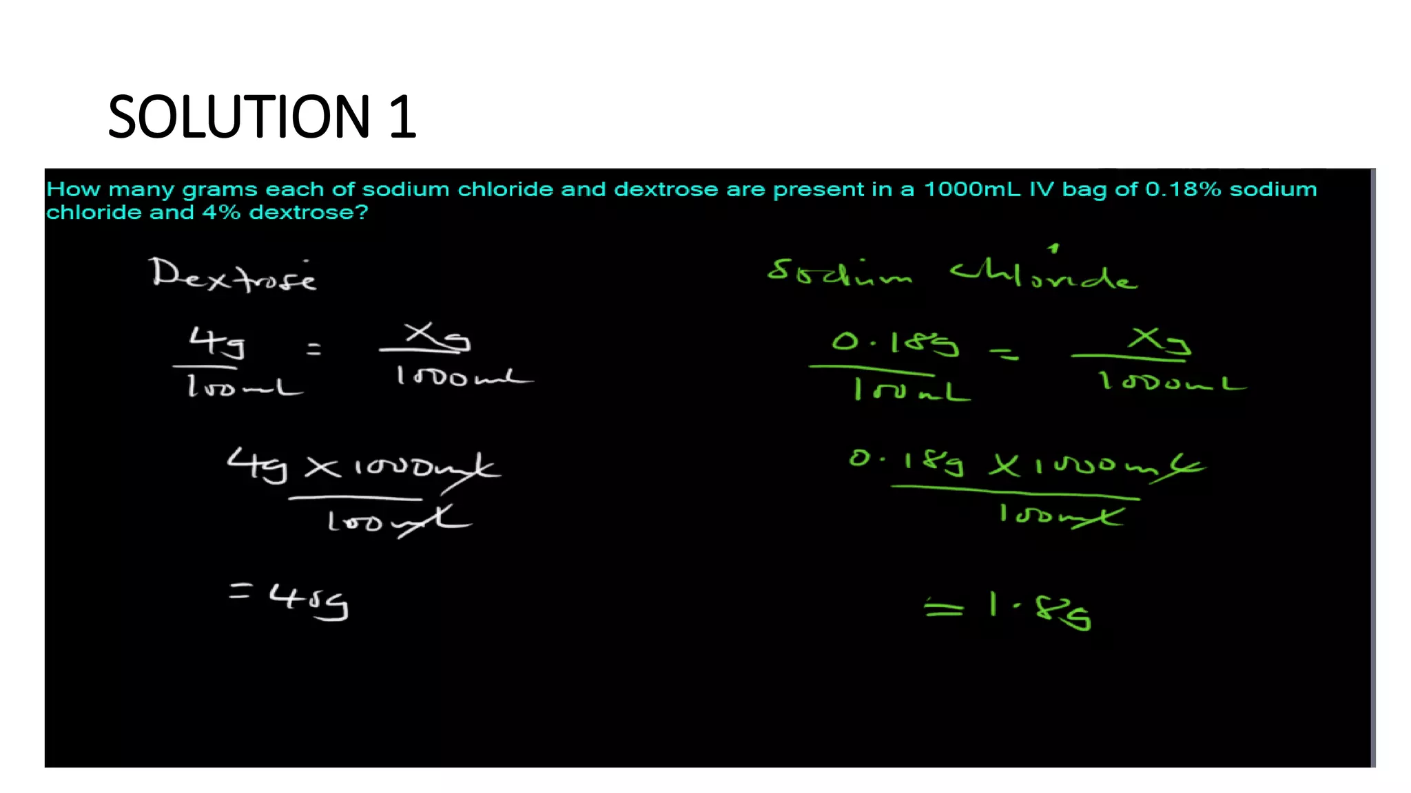 IV INFUSION SOLVED QUESTIONS | PDF
