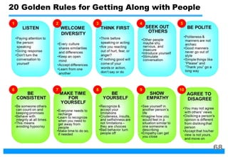 20 Golden Rules for Getting Along with People
1 2 3 4 5
6 7 8 9 10
68
 