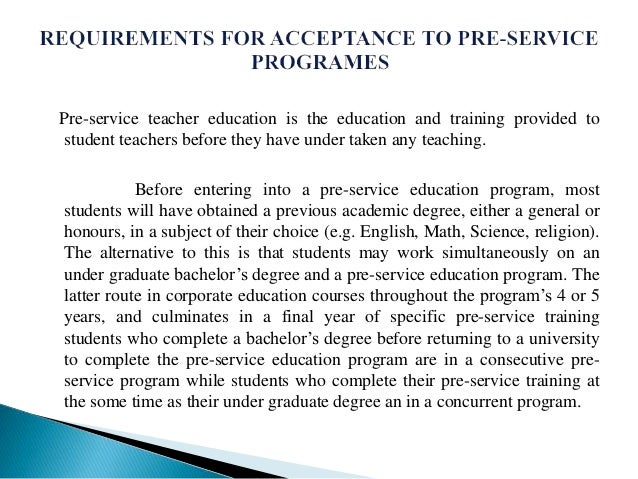 pre service amp inservice teacher education 3 638