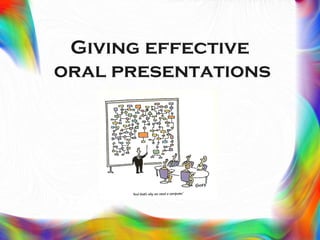 Giving effective
oral presentations
 