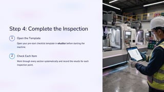 Pre-Start Checklist Inspection with eAuditor Audits and inspections | PDF
