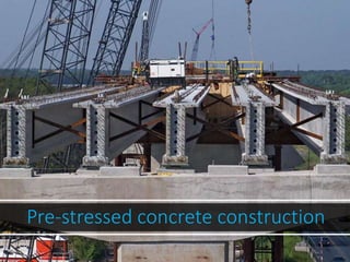 Pre-stressed concrete construction
 