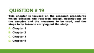Research Pre Test Example PRE-TEST IN PRACTICAL RESEARCH 2_042040.pptx
